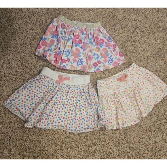 Multiple Other - Floral and Polka Dot Skirt Set Built In Shorts Size 6 Pre-loved